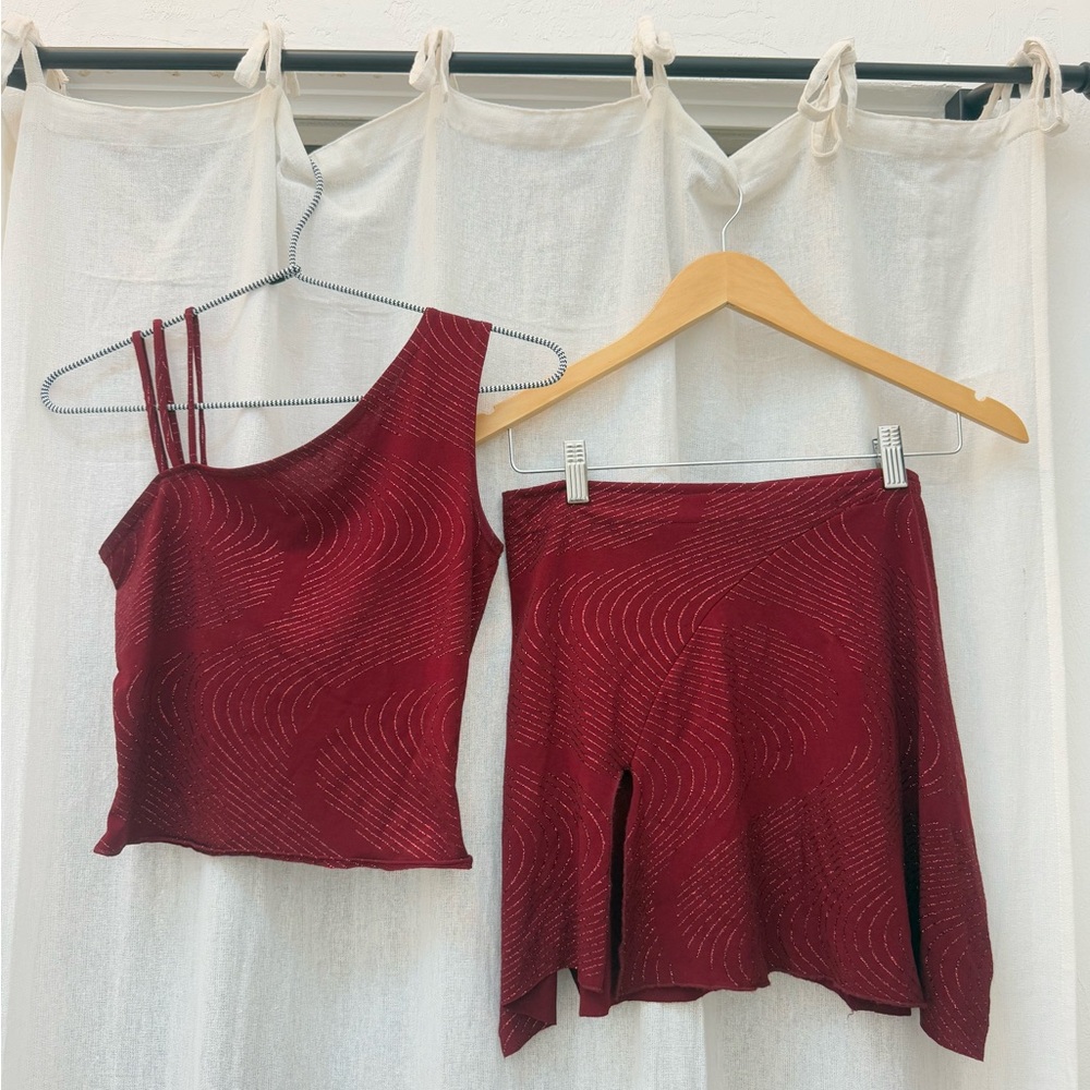 Red Asymmetrical Sleeveless Dress for Night Out